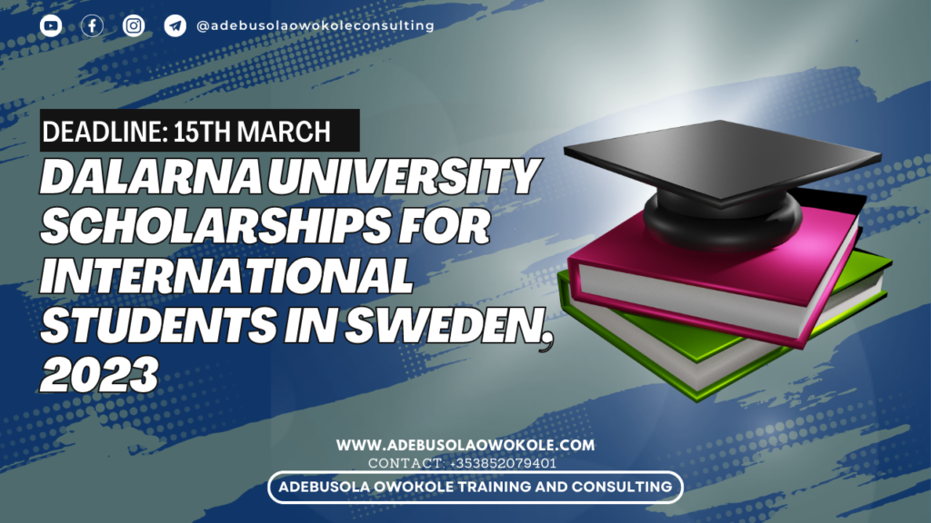 Dalarna University Scholarships for International Students in Sweden, 2023